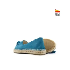 Alpargata azul con borlas