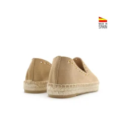 Alpargata beige mujer ojales