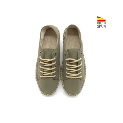 Alpargata cordones khaki