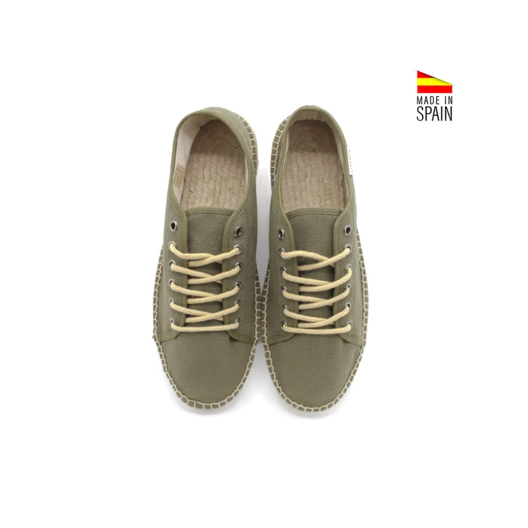 Alpargata cordones khaki