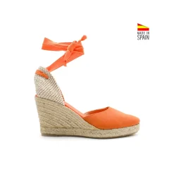 Alpargata cuña valenciana new naranja