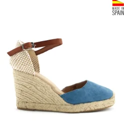 Alpargata de cuña aitanac azul