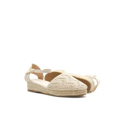 Alpargata esparteña crochet beige