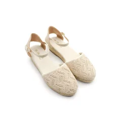 Alpargata esparteña crochet beige