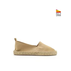 Alpargata plana raso beige
