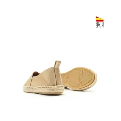 Alpargata plana raso beige