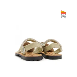 Avarca menorquina beige con velcro
