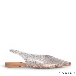 Bailarina de vinilo transparente con strass
