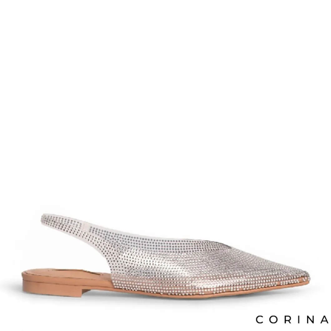 Bailarina de vinilo transparente con strass
