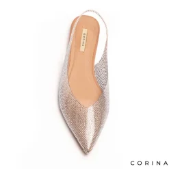 Bailarina de vinilo transparente con strass