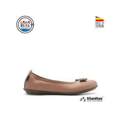 Bailarina elastica lavable marrón