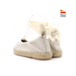 Bailarina esparto piel beige