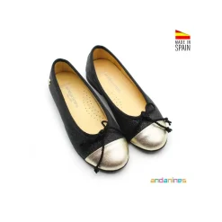 Bailarina negra combinada en glitter