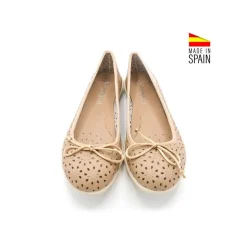 BAILARINA PIEL CALADA CAMEL