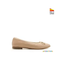 Bailarina taupe piel clasica