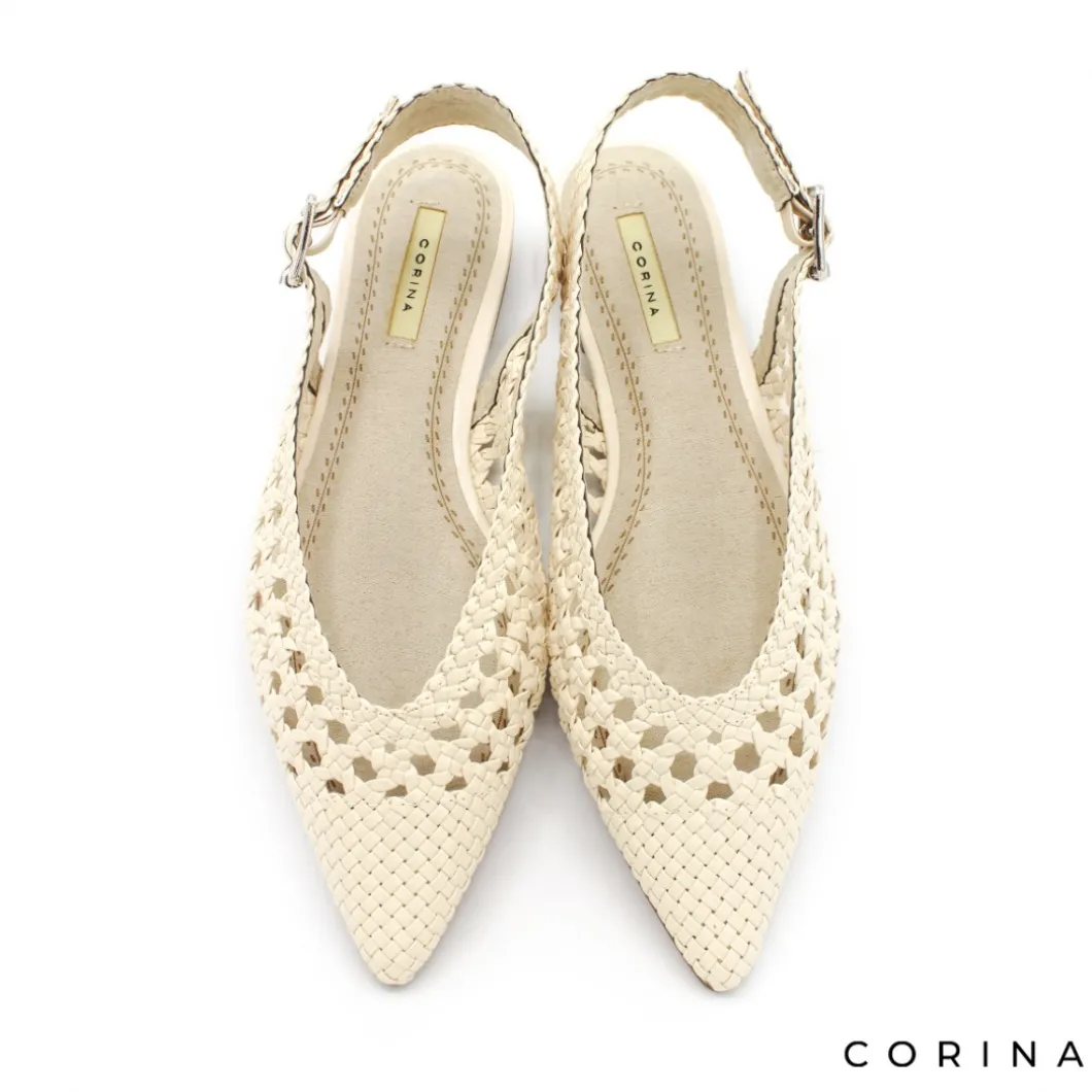 Bailarina trenzada beige