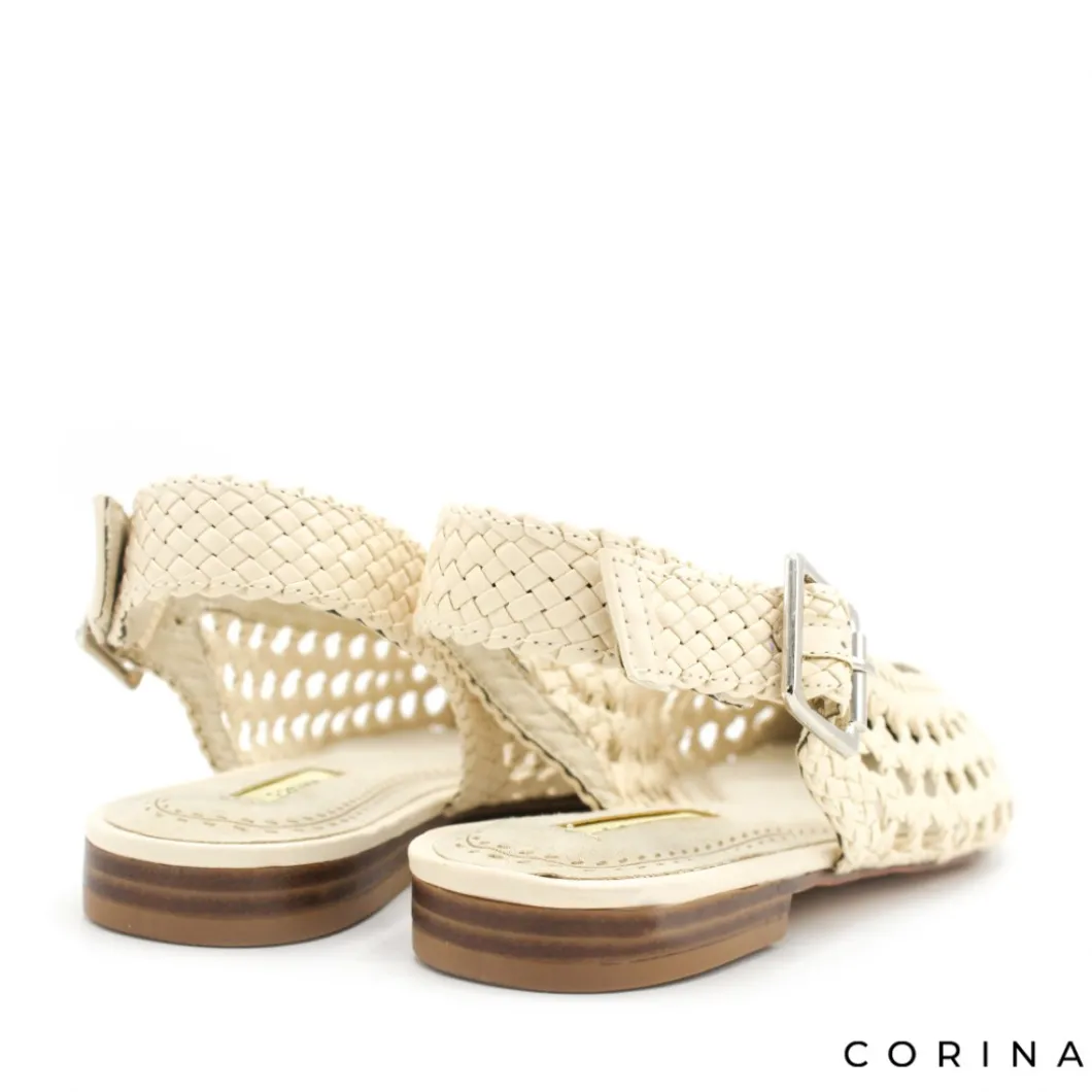 Bailarina trenzada beige