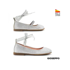 Bailarinas atadas glitter plata