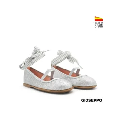 Bailarinas atadas glitter plata