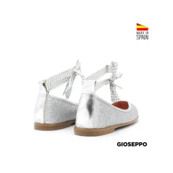 Bailarinas atadas glitter plata