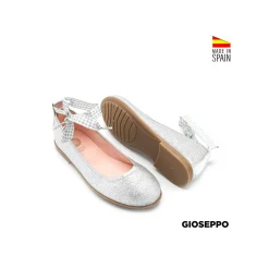 Bailarinas atadas glitter plata