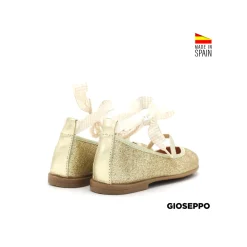 Bailarinas atadas glitter oro