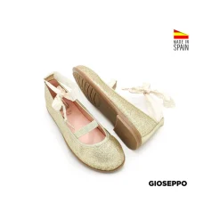 Bailarinas atadas glitter oro