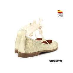 Bailarinas atadas glitter oro