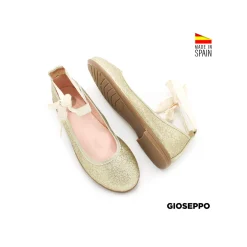 Bailarinas atadas glitter oro