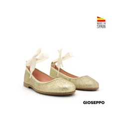 Bailarinas atadas glitter oro
