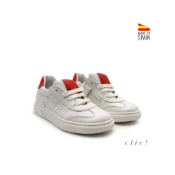 Bamba basic blanco - rojo Clic!