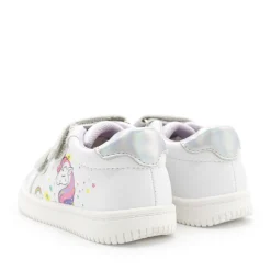 Bamba blanca unicornio con velcros