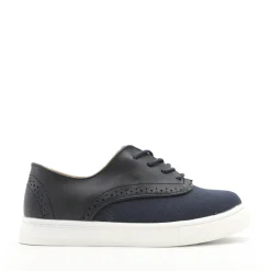 Bamba lino azul marino estilo blucher