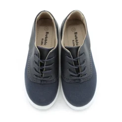 Bamba lino azul marino estilo blucher