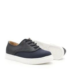 Bamba lino azul marino estilo blucher