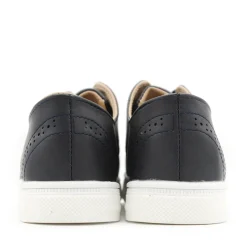 Bamba lino azul marino estilo blucher