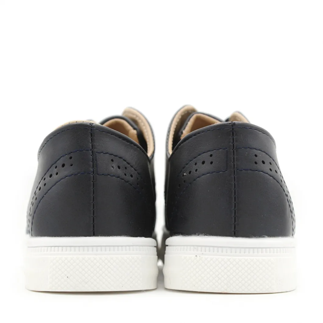 Bamba lino azul marino estilo blucher