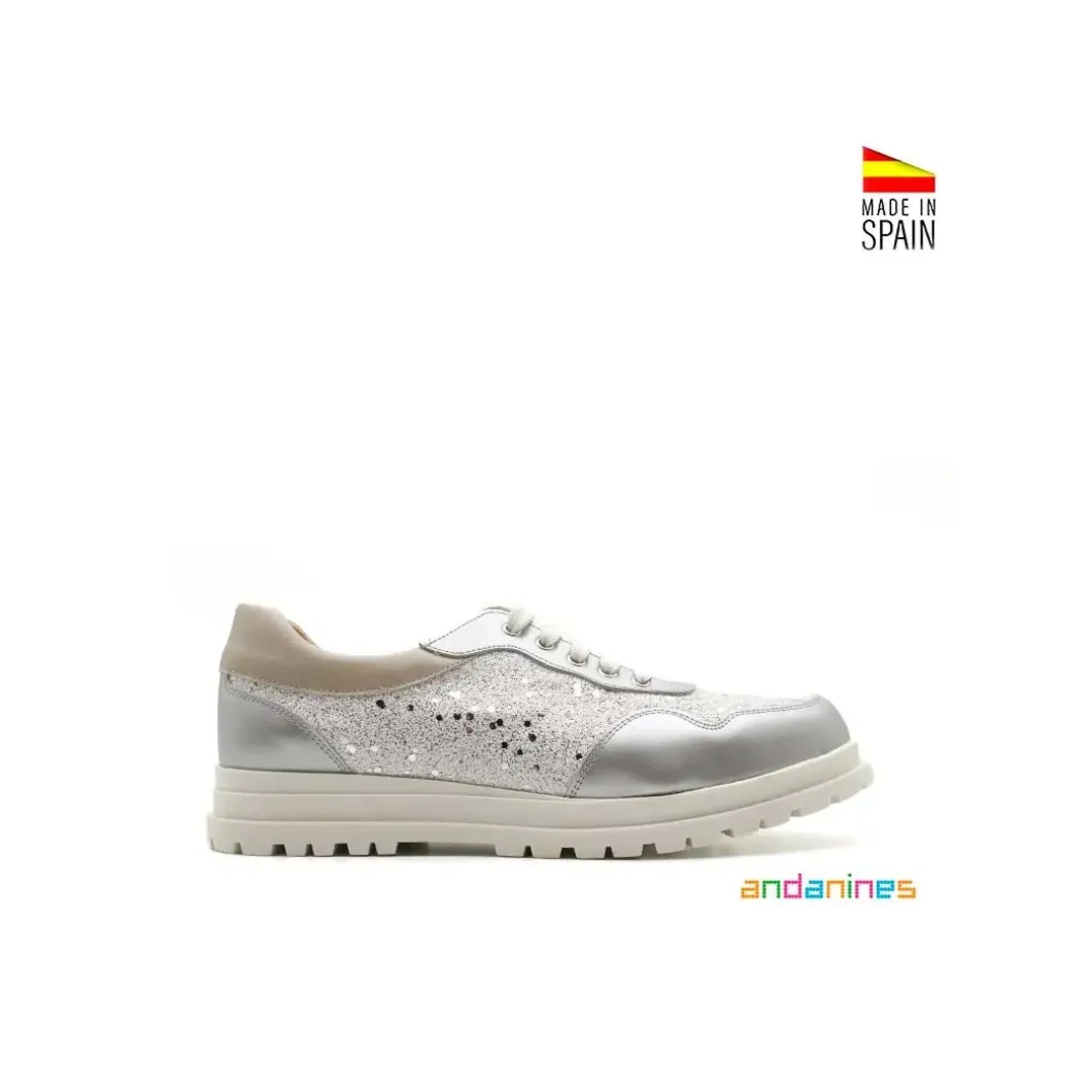 Bamba plata glitter Andanines