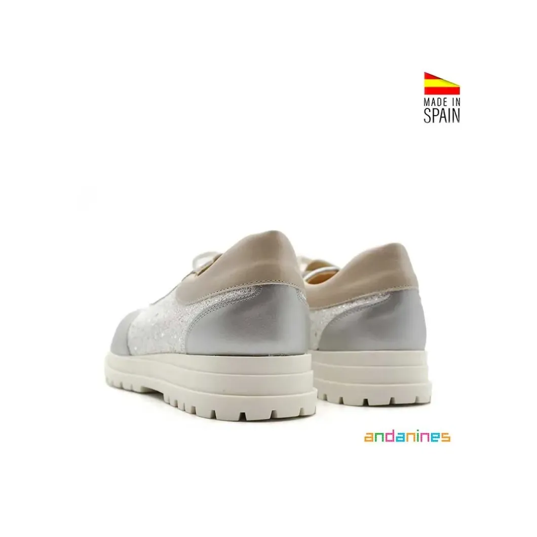 Bamba plata glitter Andanines