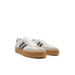 Bamba plataforma blanco negro