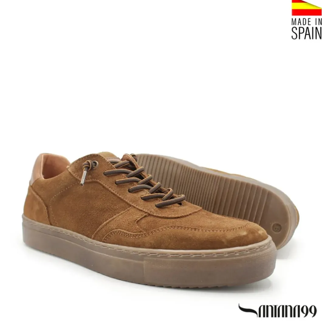 Bambas de vestir serraje camel