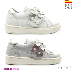 BAMBAS NIÑA VELCRO FLORES CLIC!