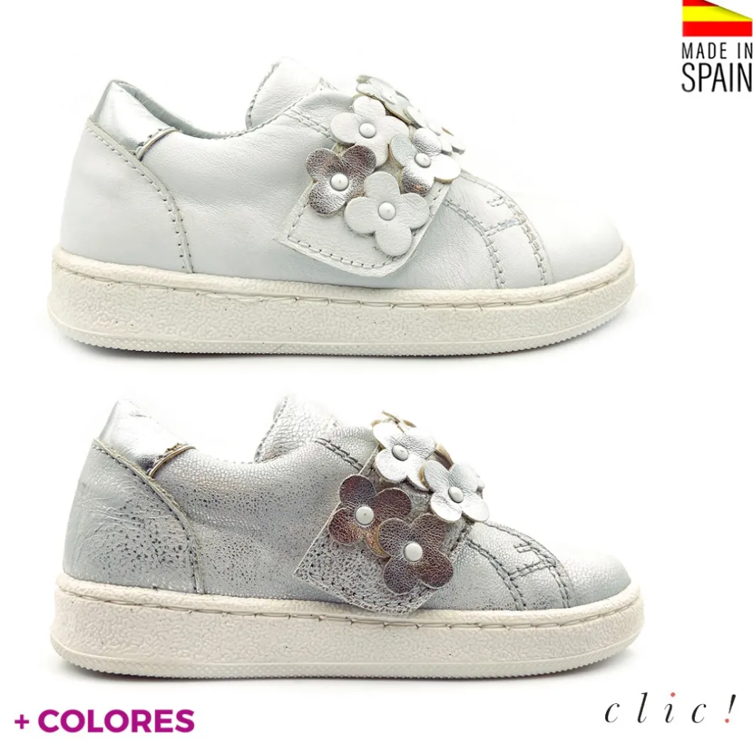 BAMBAS NIÑA VELCRO FLORES CLIC!