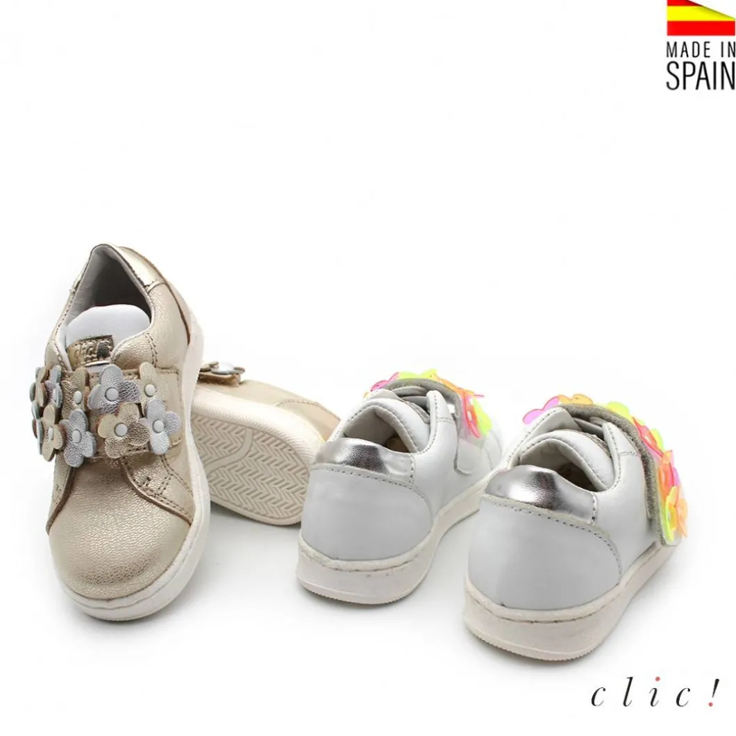 BAMBAS NIÑA VELCRO FLORES CLIC!