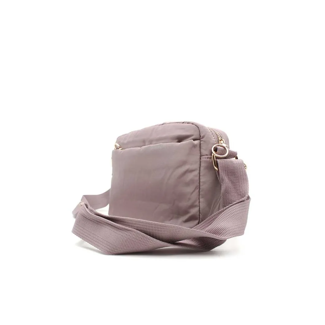 Bandolera malva nylon con monedero