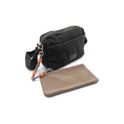 Bandolera negro nylon con monedero