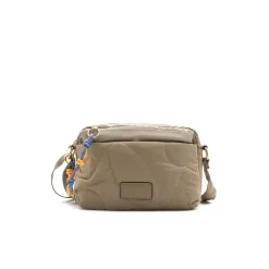 Bandolera taupe nylon con monedero