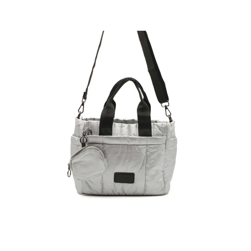 Bolso acolchado plata