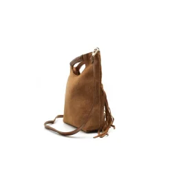 Bolso asa flecos camel
