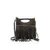 Bolso asa flecos marrón